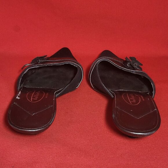 Talbot Black Pumps Low Heel Mules 5 1/2 M - Picture 5 of 13